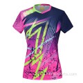 Sublimated Women Men Sport Badminton tennis shirt